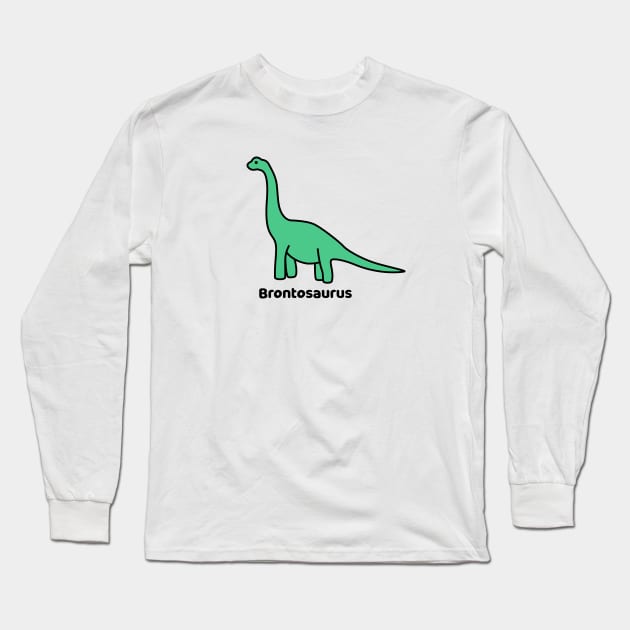 Brontosaurus Long Sleeve T-Shirt by dewarafoni
